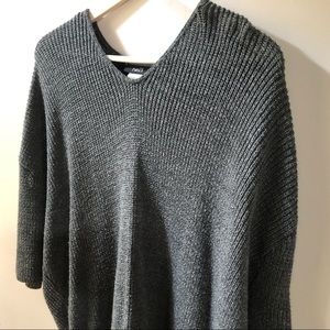 Oversized, slouchy gray sweater